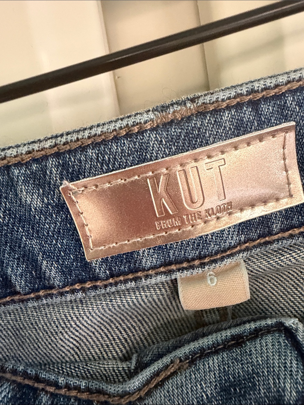 Kut from the Kloth Light Blue Button-Front Denim Midi Skirt - Picture 2 of 3